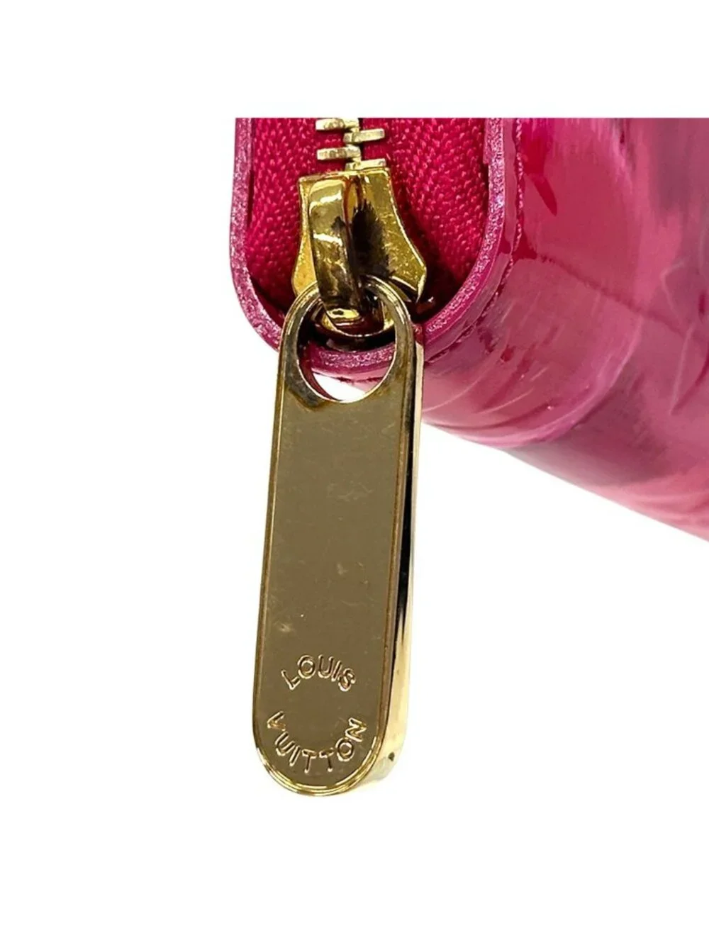 Louis Vuitton Wallet Monogram Ikat Flower Vernis Zippy Rose Indien Pink